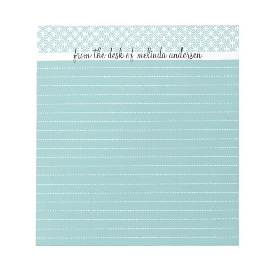 From the Desk Of Personalized Lined Notepad, Blue Notepad