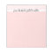 From the Desk Of Personalized Lined Notepad, Pink