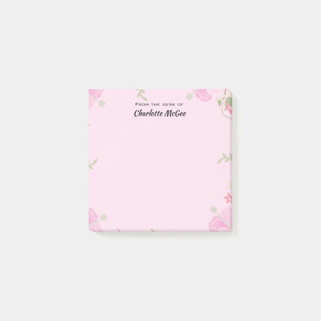 From the Desk of Personalized Name Post-it Notes (Front)