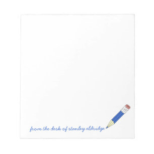 From the Desk Of Personalized Pencil Notepad
