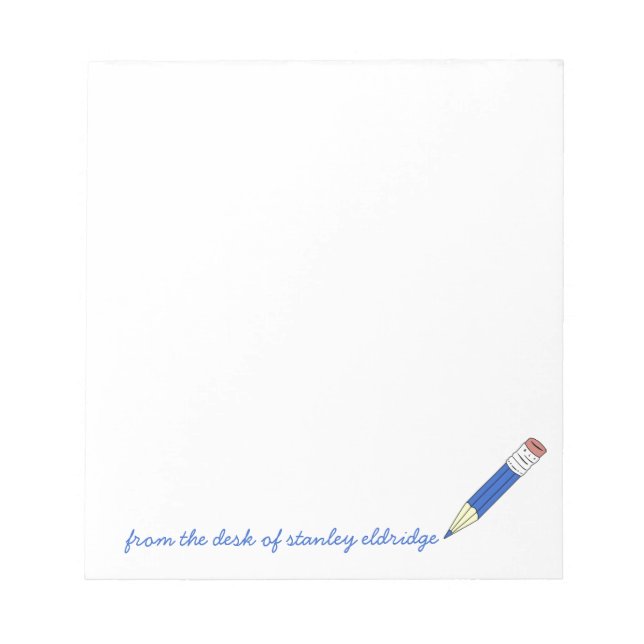 From the Desk Of Personalized Pencil Notepad (Front)