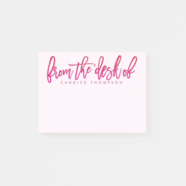 From The Desk Of Personalized Post-it Notes (Front)