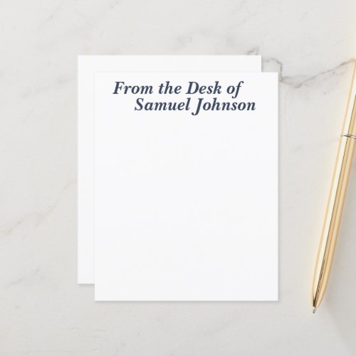 From the Desk of Personalized Stationary Paper