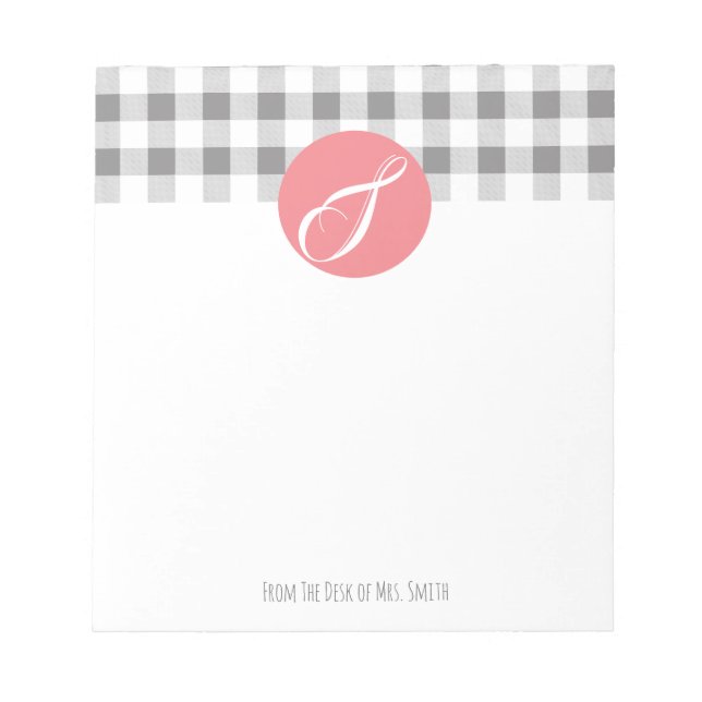 From The Desk Of Personalized Teacher Notepad Gift (Front)