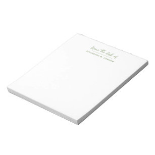 From The Desk Of Personalized Trendy Sage Green Notepad