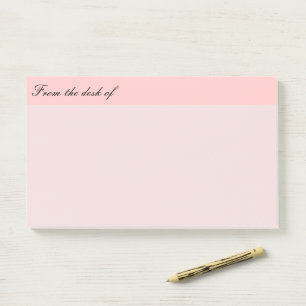 From the Desk Of Pink Post-it Notes