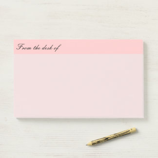 From the Desk Of Pink Post-it Notes