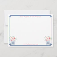 From The Desk Of Preppy Navy And Blush Roses Party