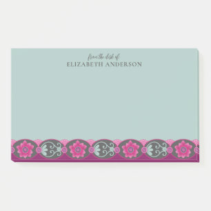 From the Desk of Pretty Floral Post-it Notes