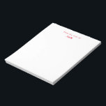 From The Desk Of Red Monogram Initials Notepad<br><div class="desc">This red note pad features a 3-letter monogram in a typewritten vintage style font. Personalized it with any text. Great for personal,  business,  school or simply gifting.</div>