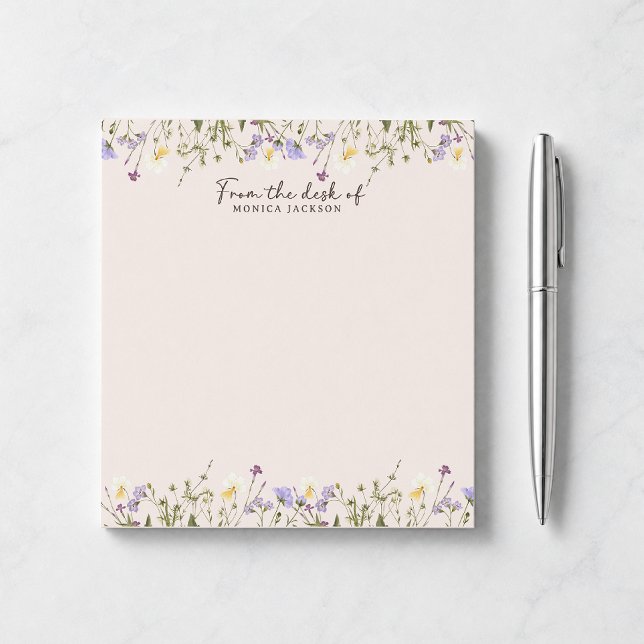 From the desk of rustic wildflowers notepad (Creator Uploaded)