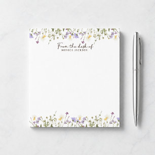 From the desk of rustic wildflowers notepad