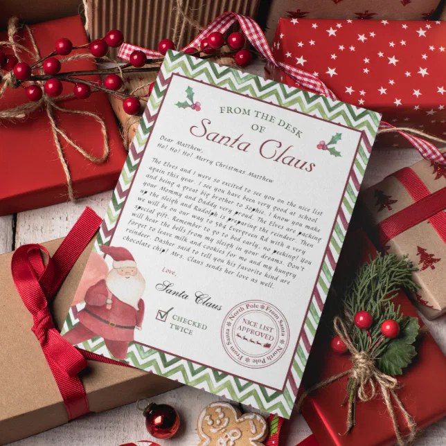 From the Desk of Santa Claus | Christmas Letter Invitation | Zazzle