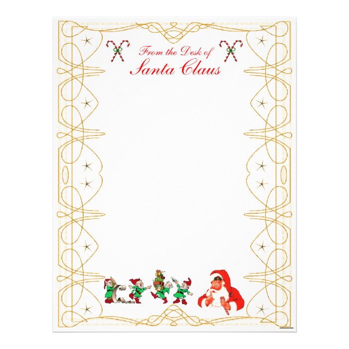 From the Desk of Santa Claus Letterhead Zazzle