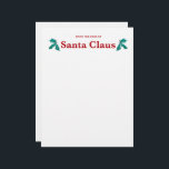 From the Desk of Santa Claus Letterhead<br><div class="desc">Enjoy our Christmas holly Santa Claus letterhead.</div>