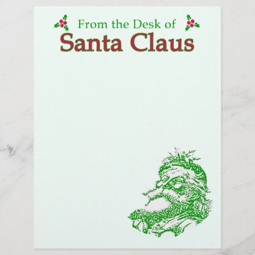 From the Desk of Santa Claus Letterhead