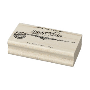 From The Desk Of Santa Claus Nice List Rubber Stamp
