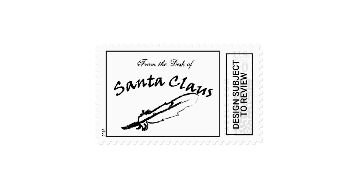 From The Desk Of Santa Claus Postage Stamp Zazzle Com