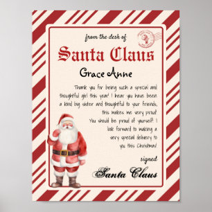 From the desk of Santa Claus Telegram Santa Letter Poster