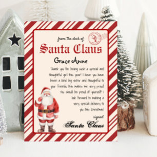 From the desk of Santa Claus Vintage Santa Letter Poster
