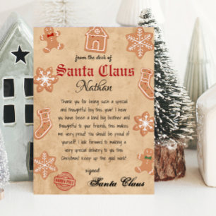 From the desk of Santa Claus Vintage Santa Letter Poster