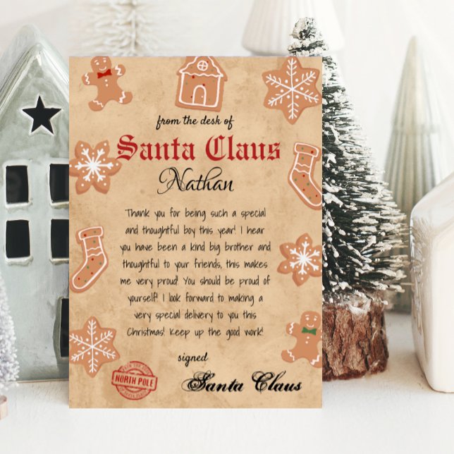 From the desk of Santa Claus Vintage Santa Letter Poster (Creator Uploaded)