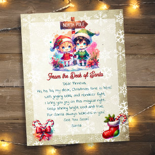 From the Desk of Santa for Kids Anime Elf