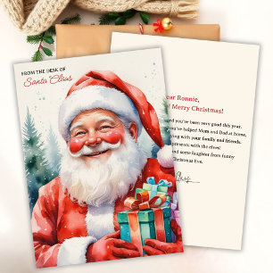 From the Desk of Santa Magical Christmas Letter Holiday Card
