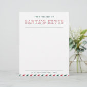 From the Desk of Santa's Elves Blank Christmas Letterhead (Standing Front)