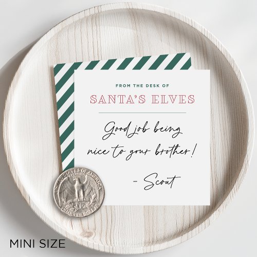 From the Desk of Santas Elves Mini Christmas Note Card
