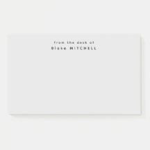 From The Desk of Simple Monogram Gray