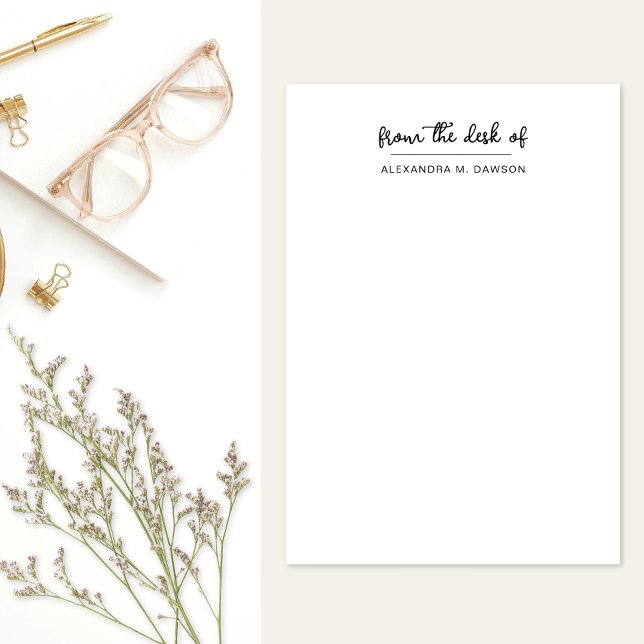 From The Desk Of Simple Personalized Script Name Post-it Notes (Creator Uploaded)