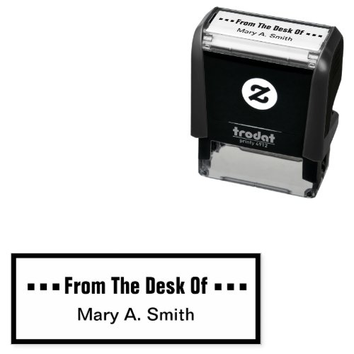 From The Desk Of Simple Your Name Template Self_inking Stamp