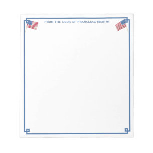 From The Desk Of Smart All-American Personalized Notepad