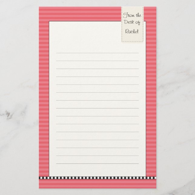 From the desk of... stationery (Front)