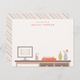 From the Desk of Stationery - Tomato Invitation