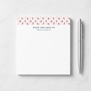 From the desk of strawberry pattern Tearaway Notepad