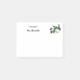From the Desk of Teacher Watercolor Cute Botanical