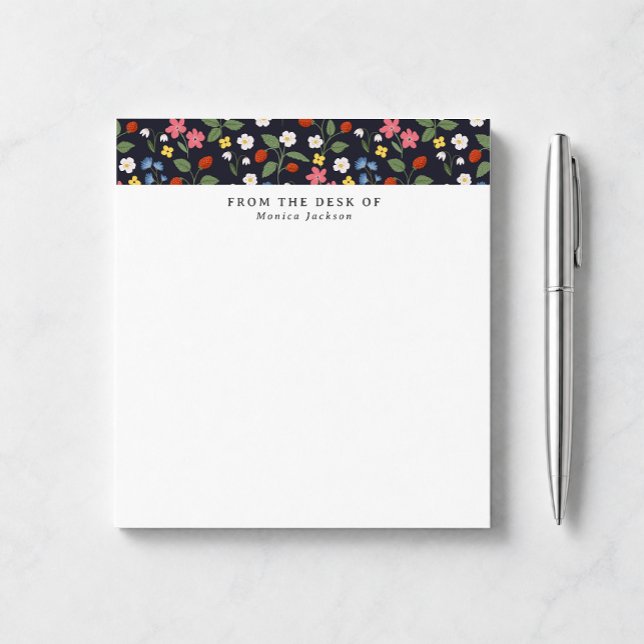 From the desk of wildstrawberry pattern Tearaway Notepad (Creator Uploaded)