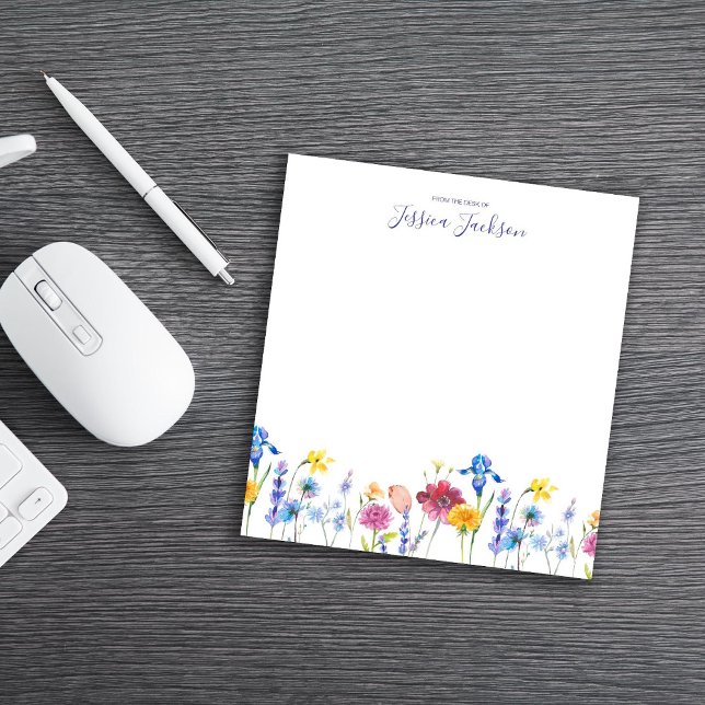 From the Desk of with Beautiful Spring Flowers Notepad (Creator Uploaded)
