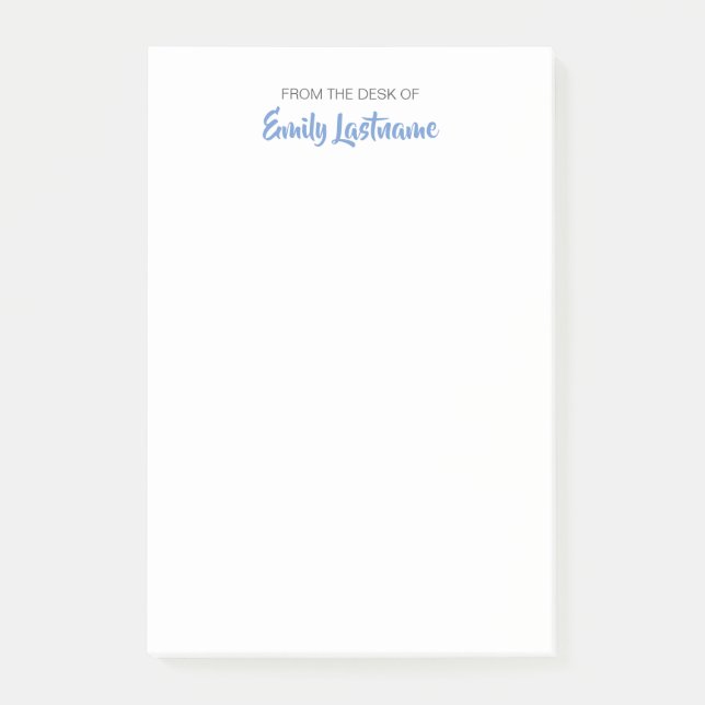 From the Desk of Your Name Casual Post It Notes (Front)