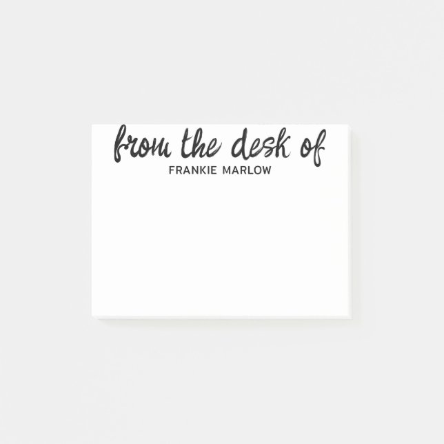 From The Desk Of Your Name Personalized  Post-it Notes (Front)