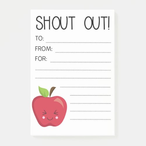 From the Desk of your Teacher Happy Mail Apple Post_it Notes