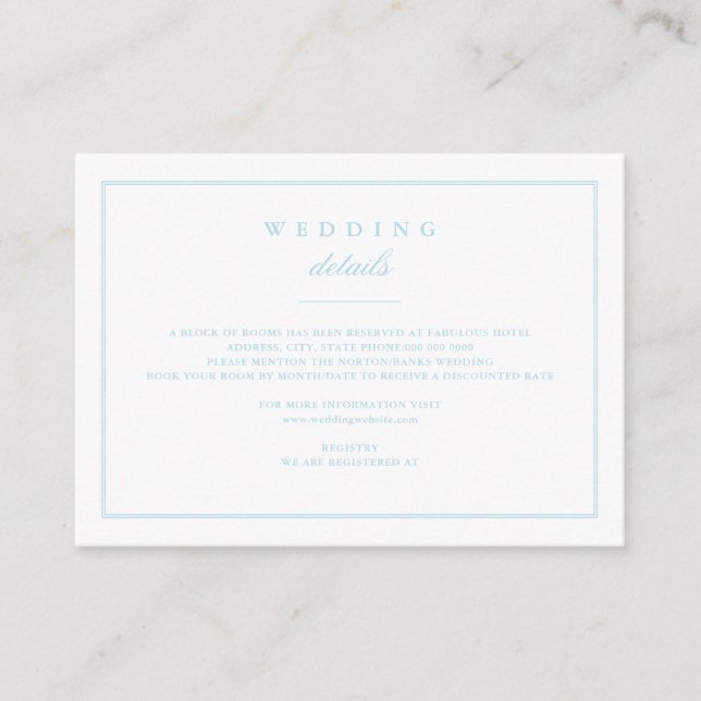 From the Devoted Wedding Set in Spun Sugar Blue Enclosure Card (Front)