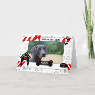 from the Dog Birthday Red Pet's Photo and Name Card