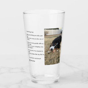 From The Dog Black and White Memorial Photo Glass