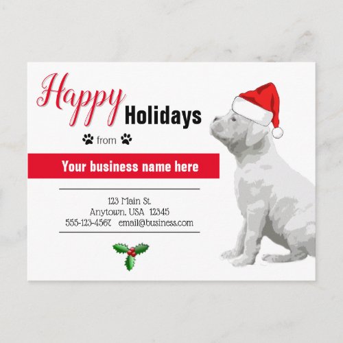 From the Dog Christmas Cards _ White Boxer Puppy