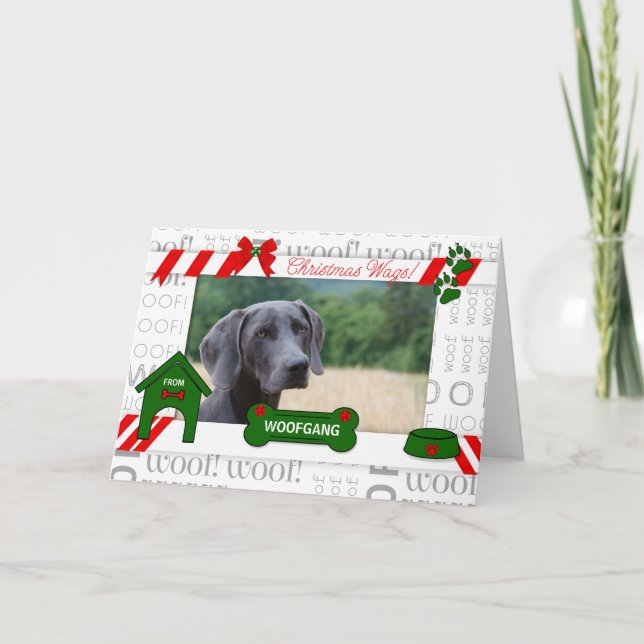 from the Dog Christmas Wags Pet's Photo Horz Holid Holiday Card (Front)