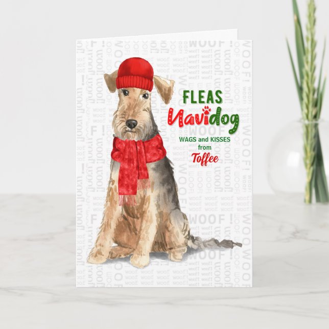 from the Dog Cute Welsh Terrier Christmas Holiday Card (Front)