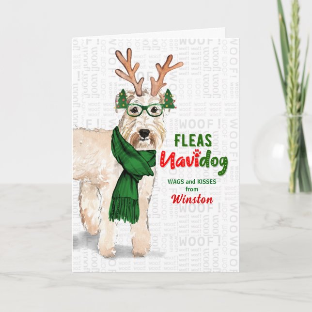 from the Dog Cute Wheaten Terrier Christmas Holiday Card (Front)